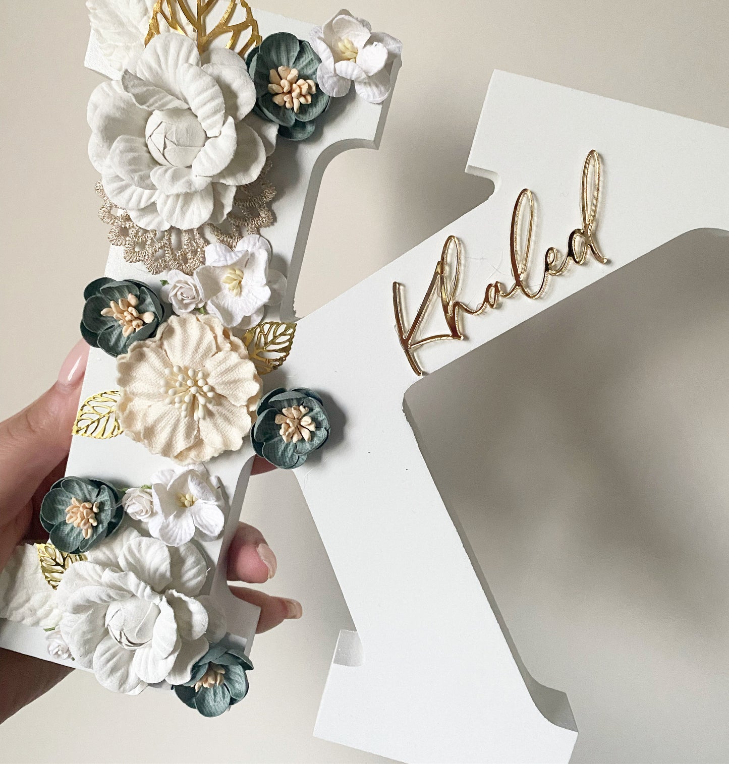 WOODEN FLORAL LETTERS