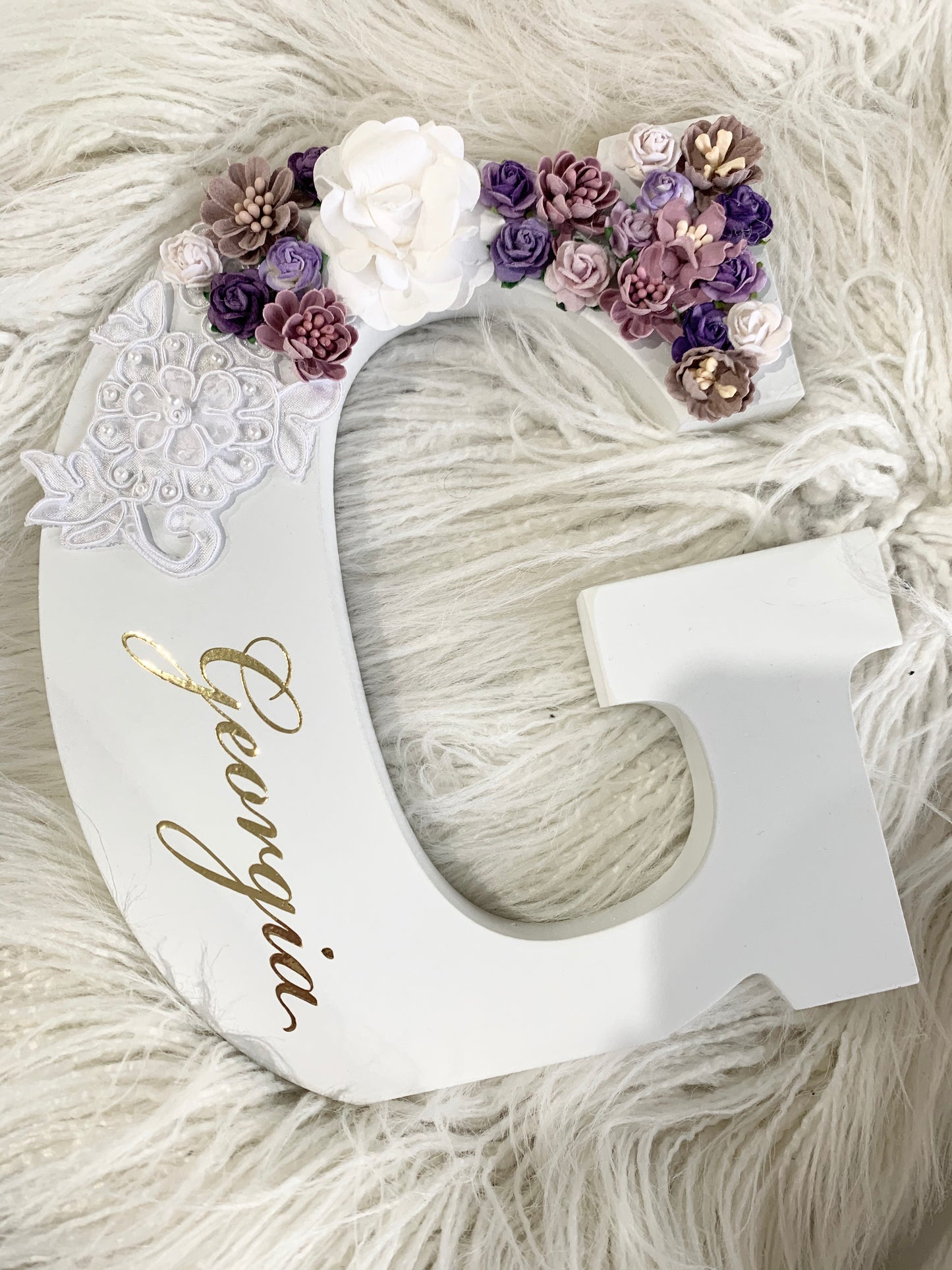 WOODEN FLORAL LETTERS