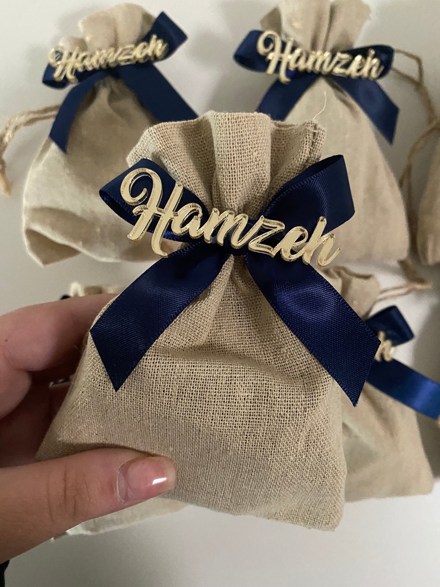 LINEN FAVOUR BAGS