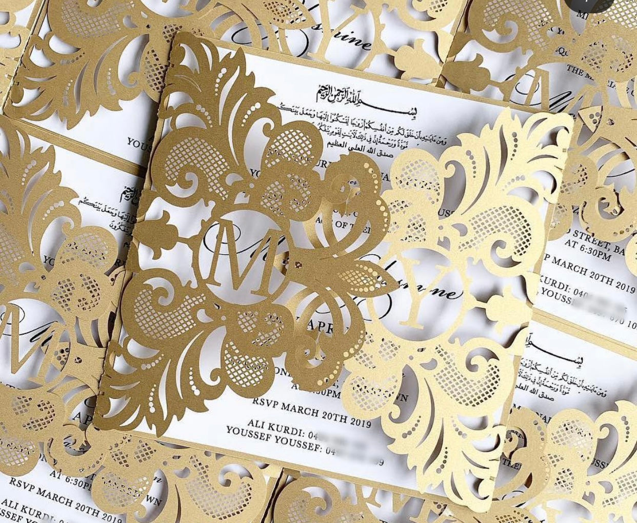 INITAL LASERCUT INVITATION